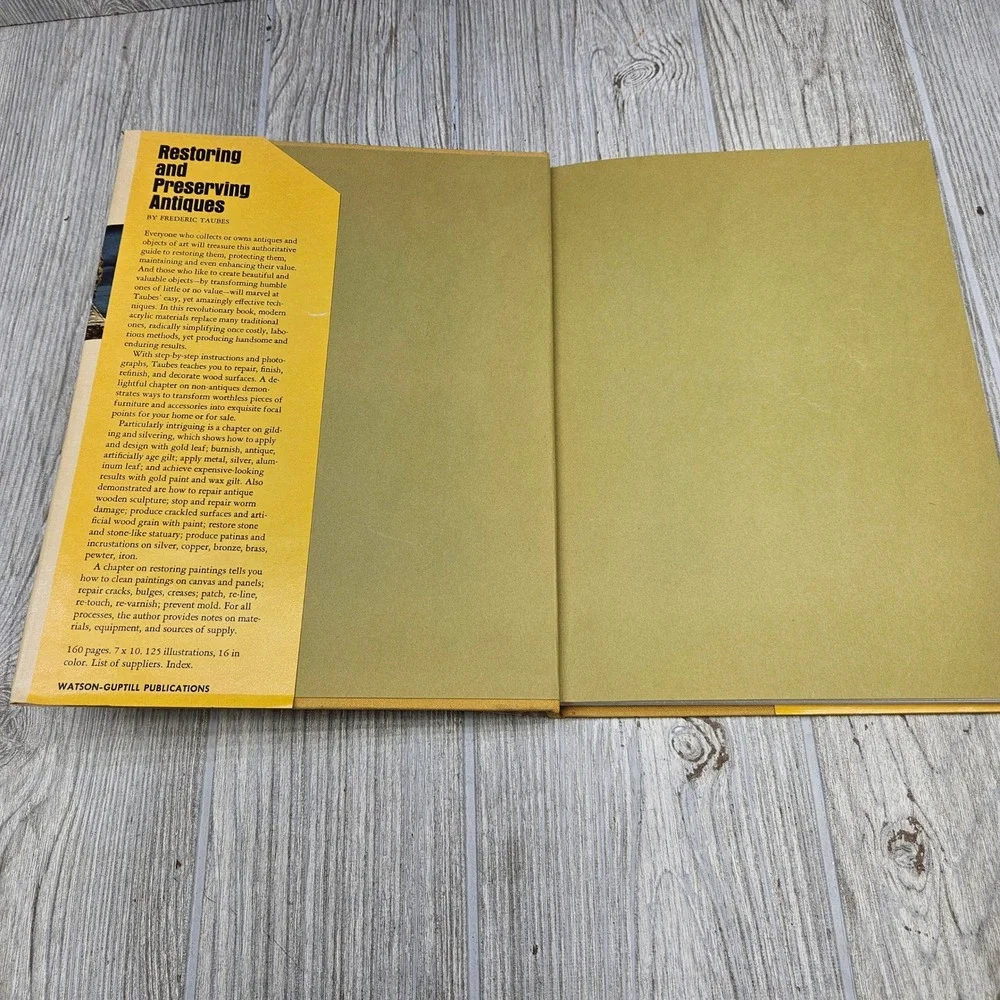 Restoring and Preserving Antiques Frederic Taubes 1971 Hardcover‎ Watson-Guptill